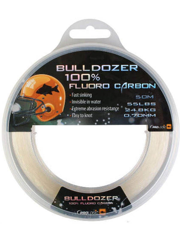 Шоклидер Prologic Bulldozer 100% Fluoro Carbon 50м 40lbs 19кг 0.60мм - фото 1