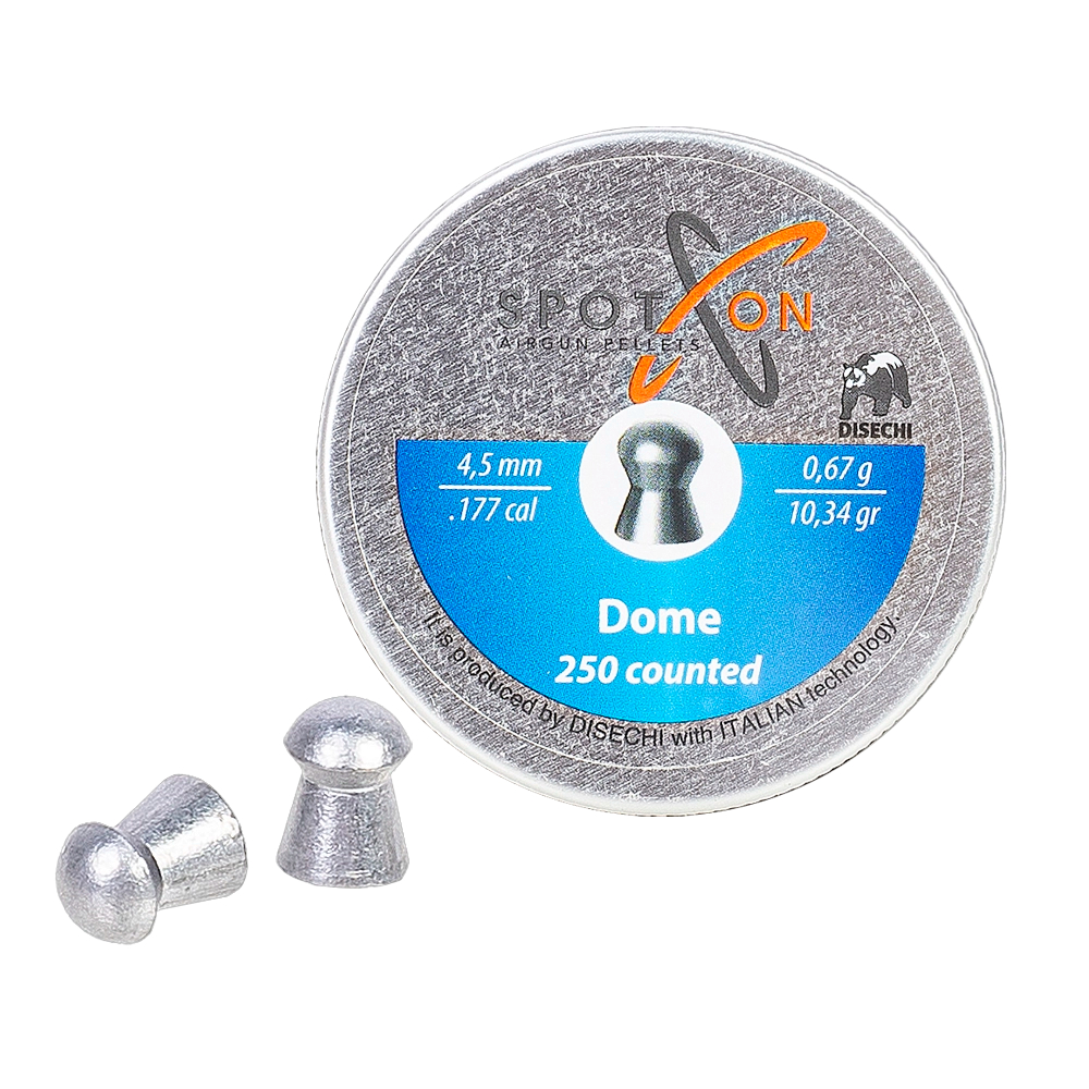Пульки SPOTON Dome 4,5мм 0,67гр 250шт - фото 1