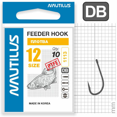 Крючок Nautilus Sting Feeder Фидер/плотва S-1113PTFE №12 - фото 1