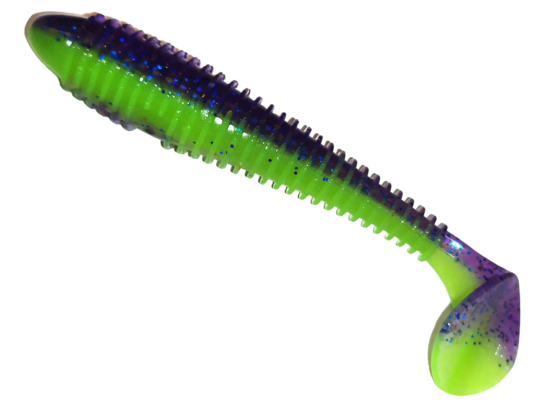 Приманка Keitech виброхвост Swing impact fat 3,3&quot; Pal 06 violet lime belly - фото 1