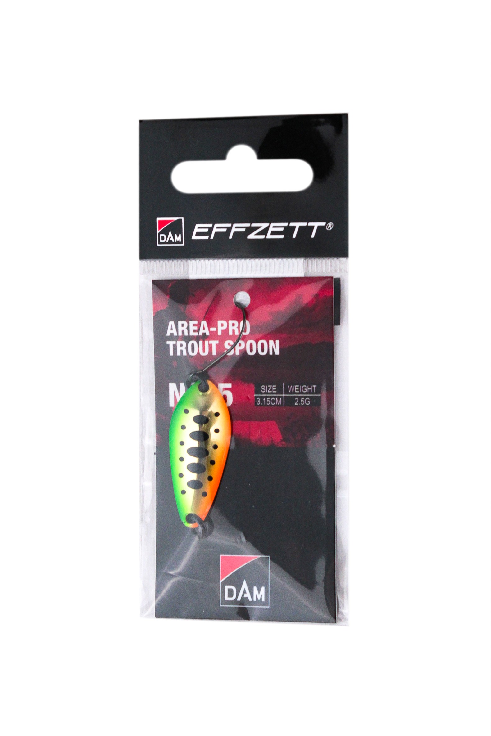 Блесна DAM Effzett Pro trout spoon №5 3,15см 2,5гр  green orange smolt U - фото 1