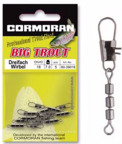 Вертлюг Cormoran Big trout с застежкой №10 79-50120  - фото 1