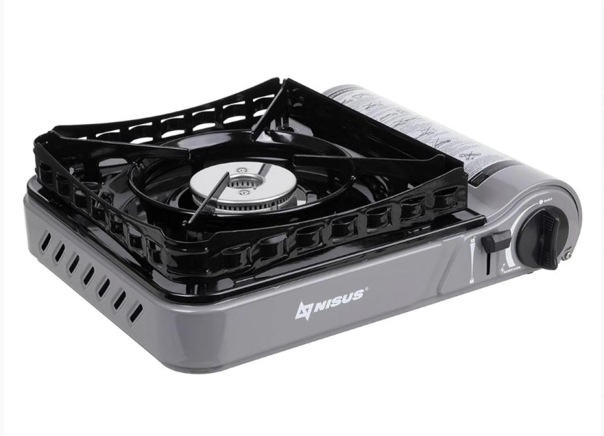 Плита Nisus газовая портат. в кейсе, горелка стальная, ветрозащита - фото 1