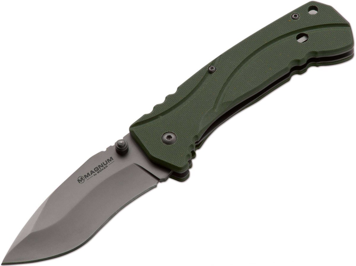Нож Boker Magnum Exchange складной сталь 440 рук зеленая G10 - фото 1