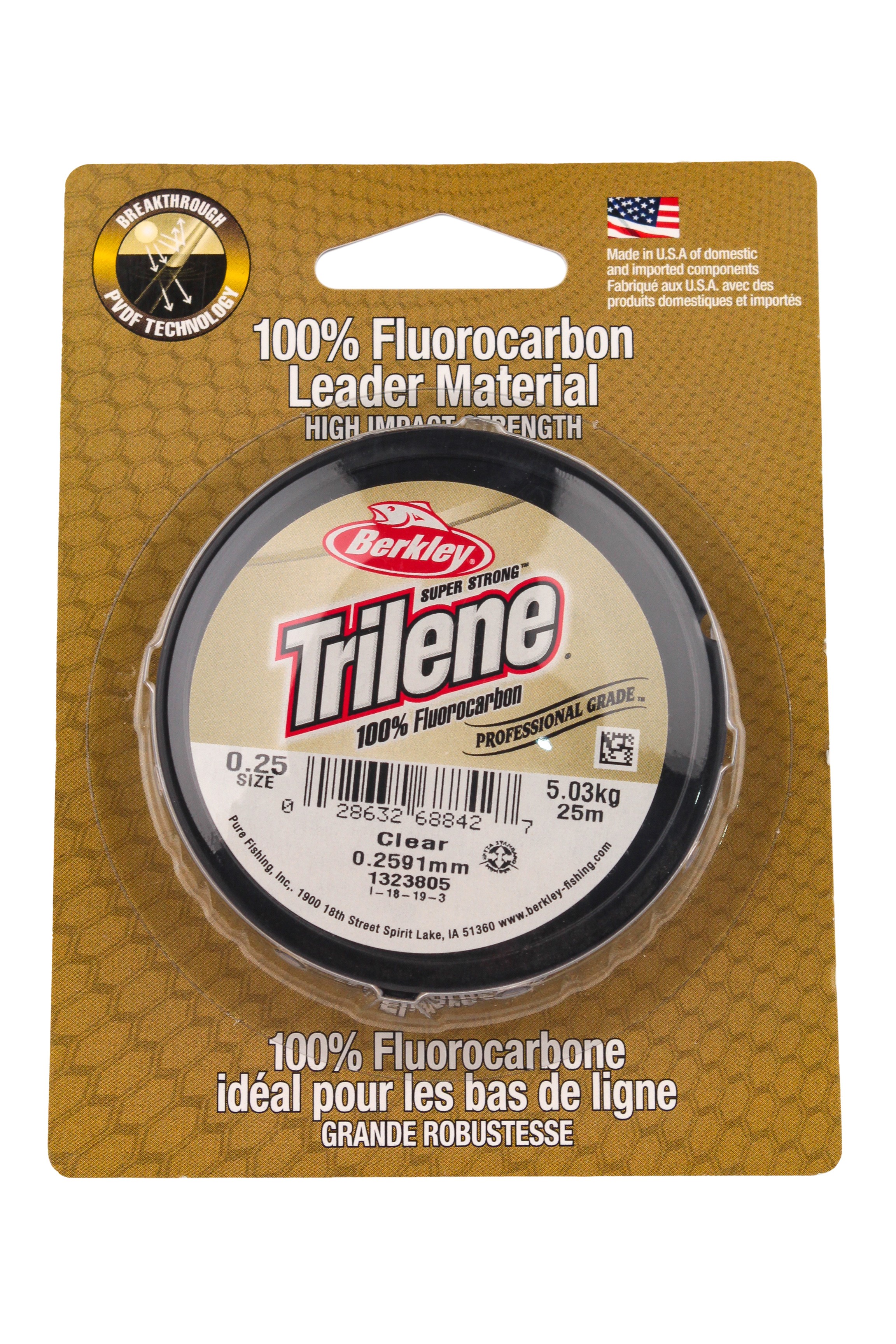 Леска Berkley Trilene Fluorocarbon clear 25m 0.25 - фото 1