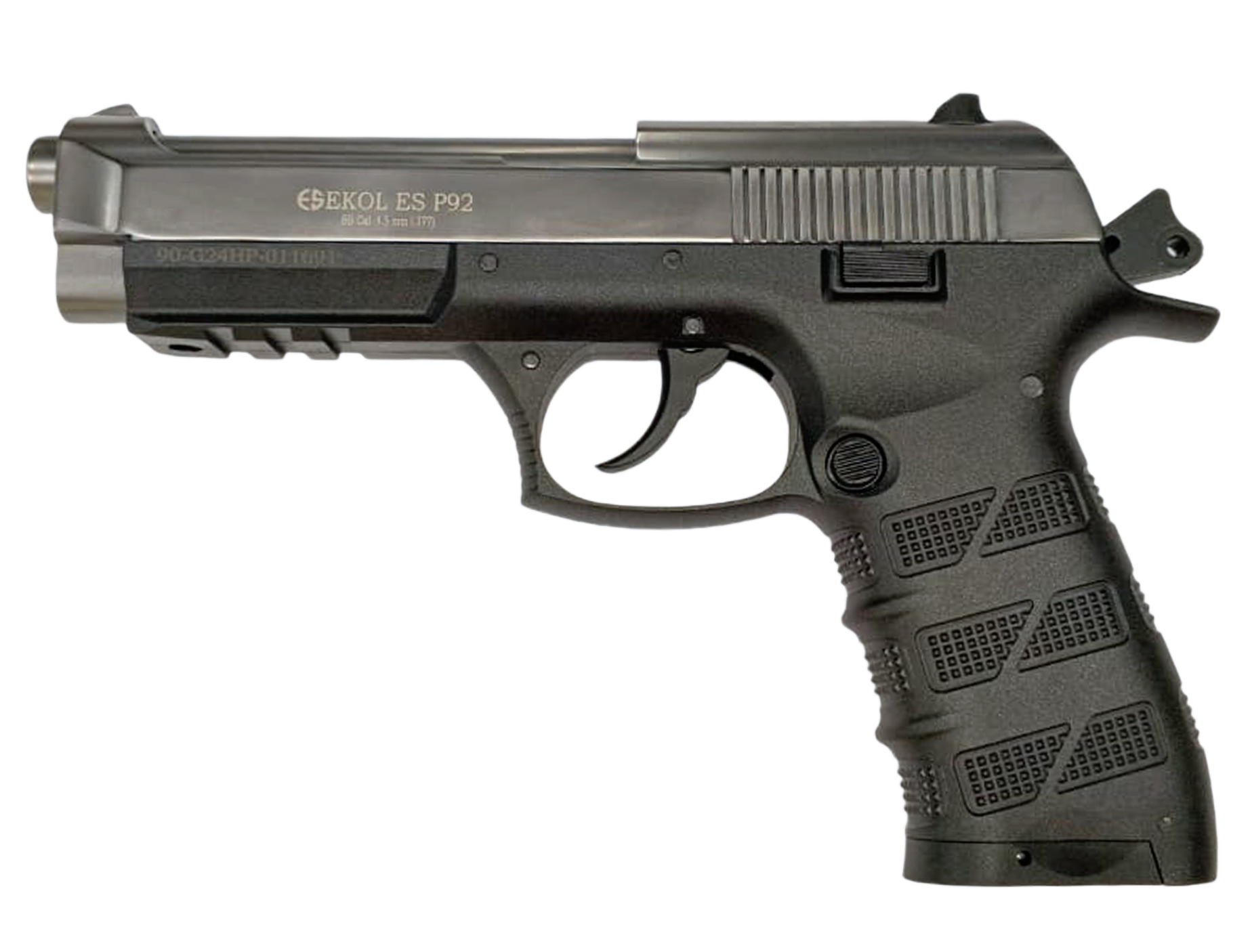 МП Пистолет Ekol ES P92 B Blowback black 4,5мм металл - фото 1