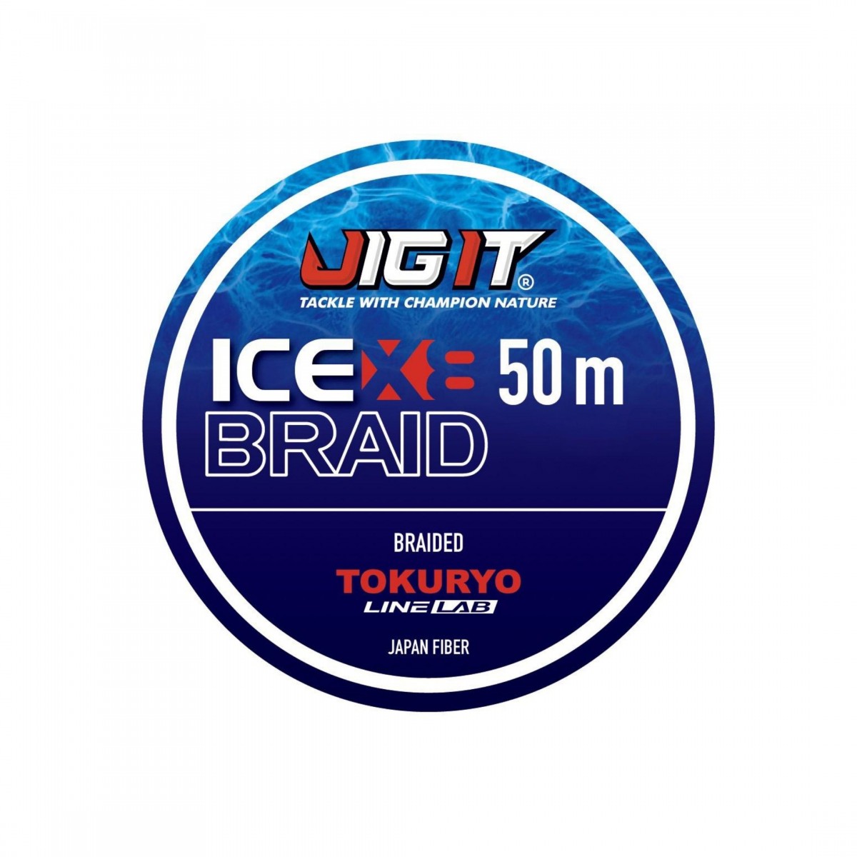Шнур Jig It x Tokuryo ice braid X8 PE 2,0 50м blue - фото 1