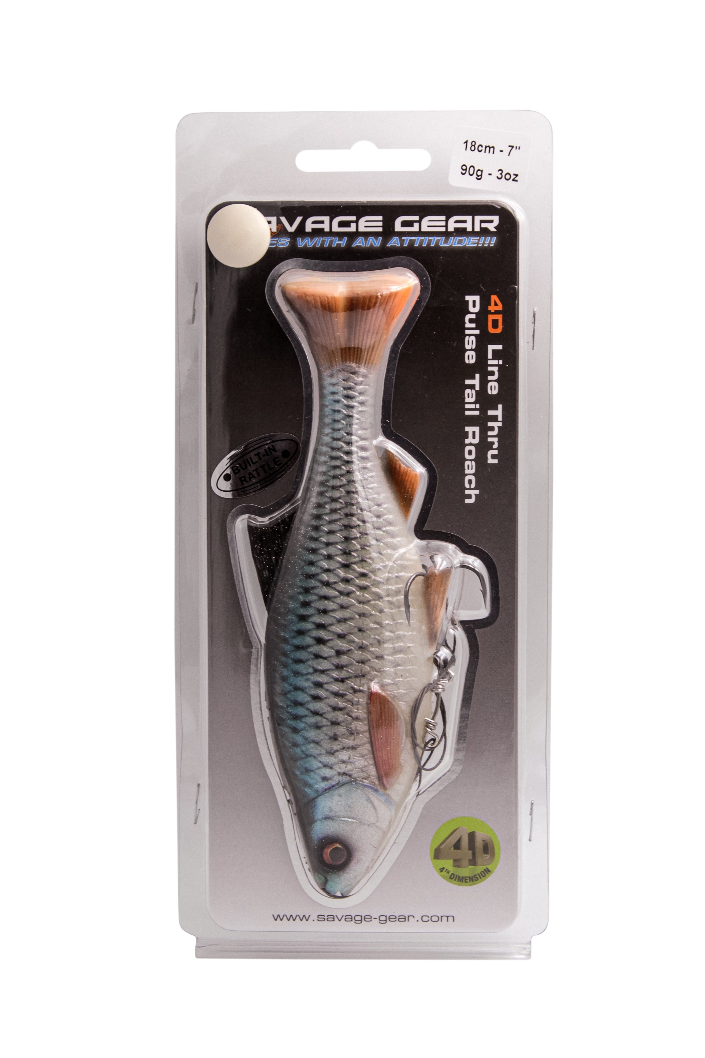 Приманка Savage Gear 4D Line thru pulse tail roach 18см 90гр SS roach - фото 1