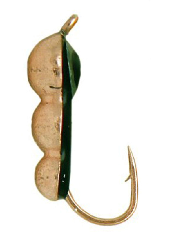 Мормышка Lumicom Личинка вольф 4,0мм золото с окуневым глазом 1/10 - фото 1