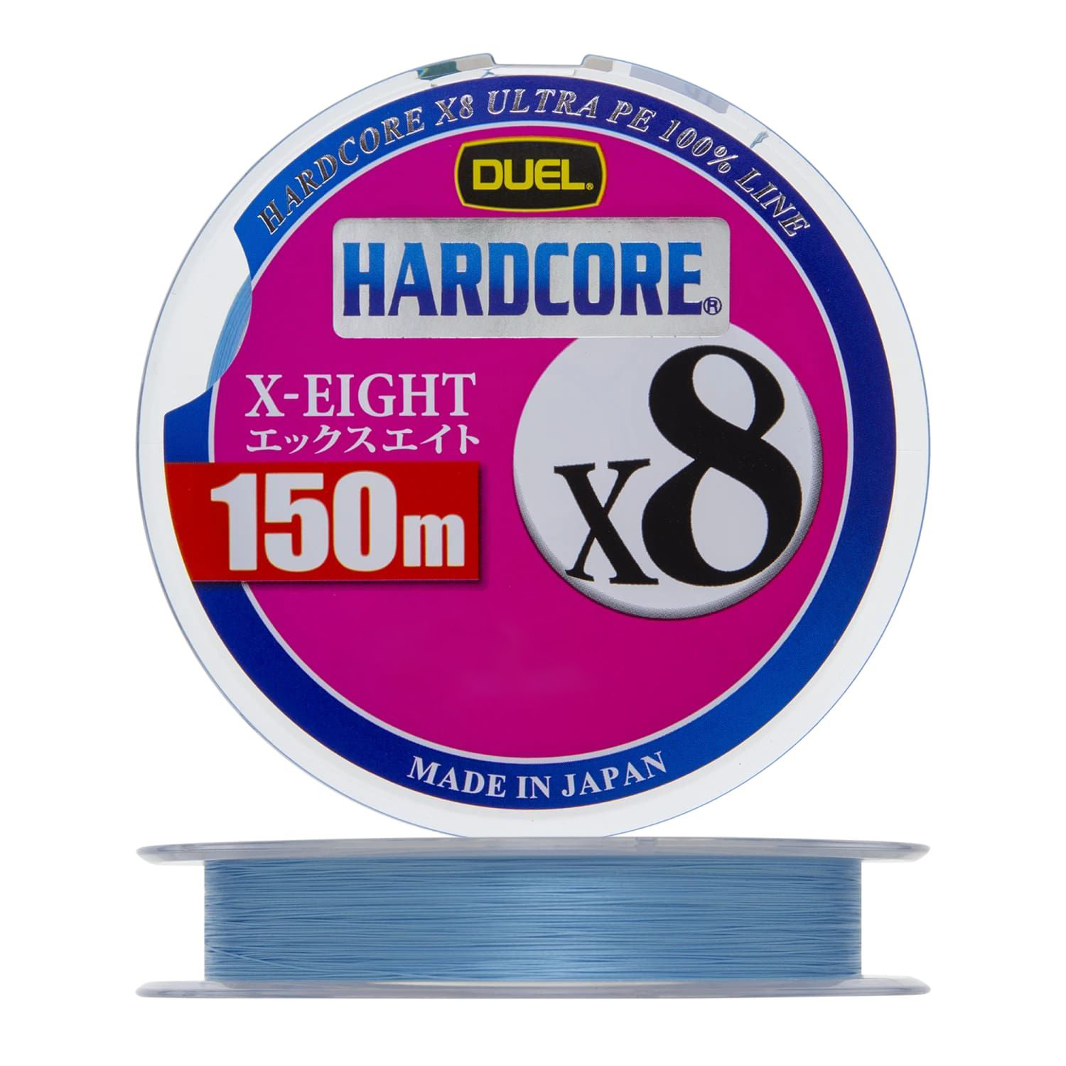 Шнур Yo-Zuri Duel PE Hardcore X8 150м Milky Blue 1,5 0,209мм 13,5кг - фото 1