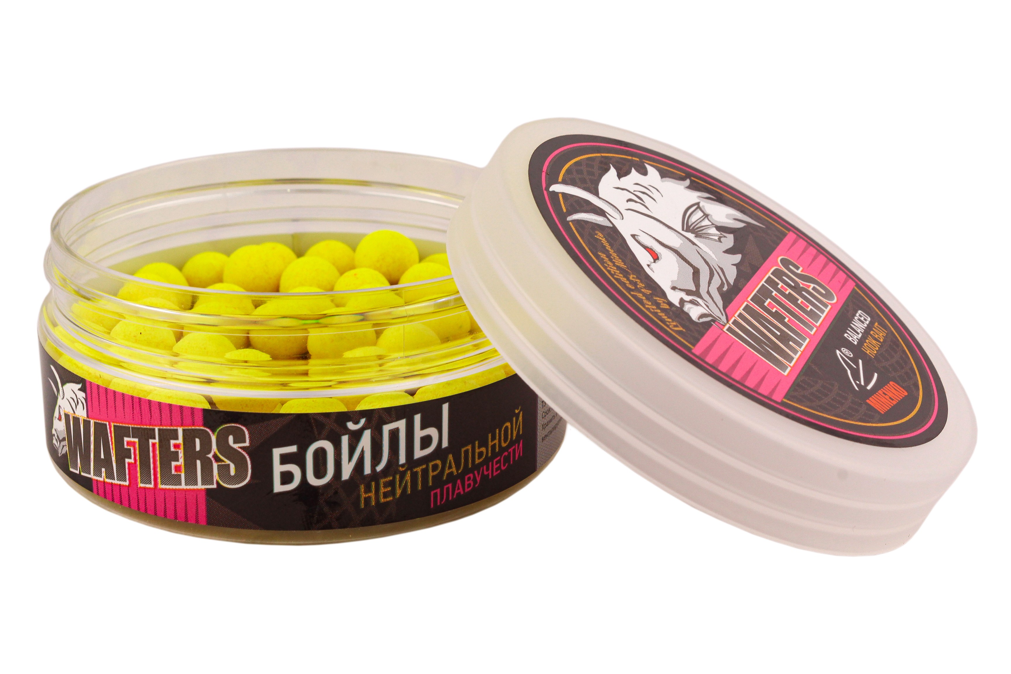 Бойлы MINENKO Wafters Pineapple Fluo 12мм 70гр банка - фото 1