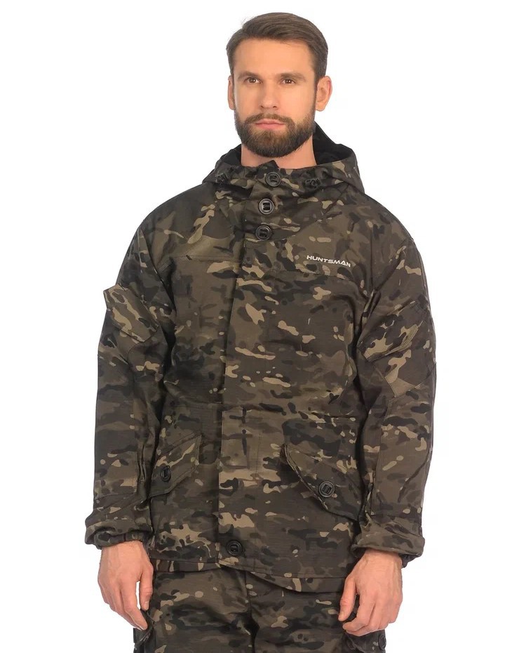 Куртка Huntsman Горка-3 черный демисезонная мультикам смесовая - фото 1