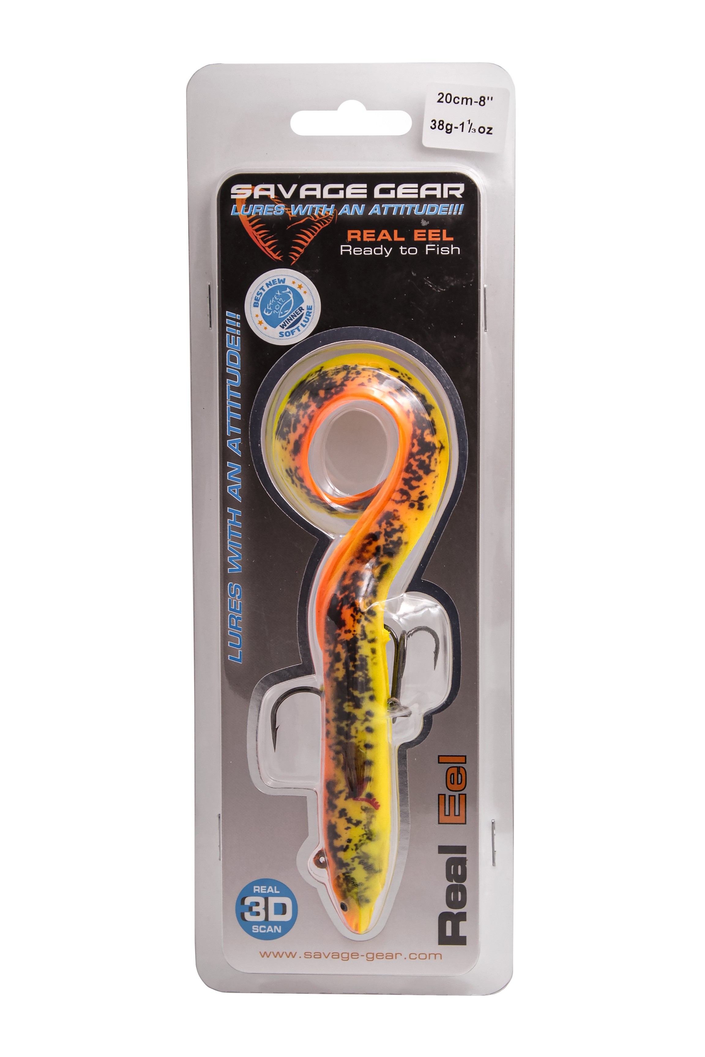 Приманка Savage Gear Real eel 20см 38гр golden amb PHP - фото 1