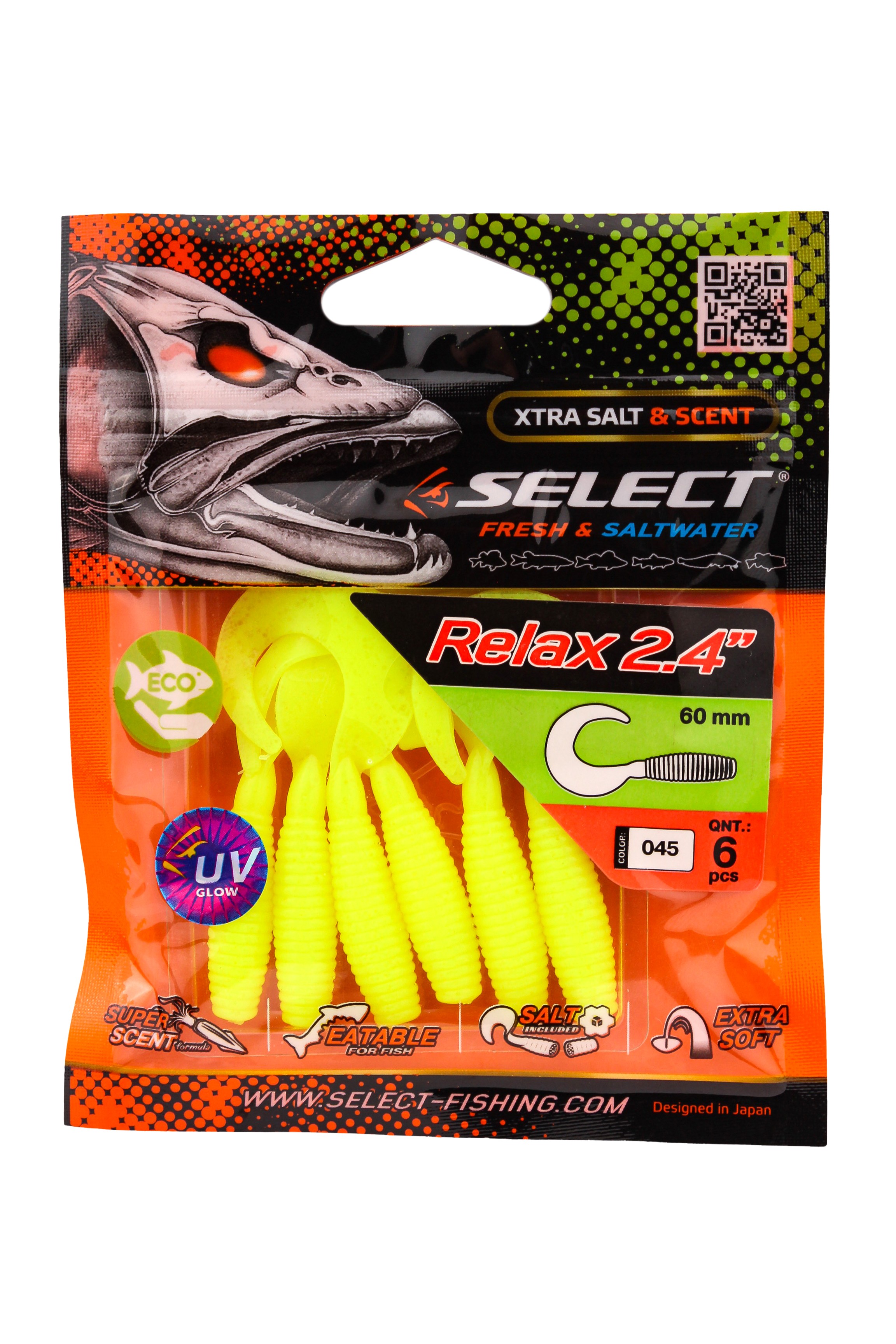 Приманка Select Relax 2,4&quot; цв. 045 уп 6шт