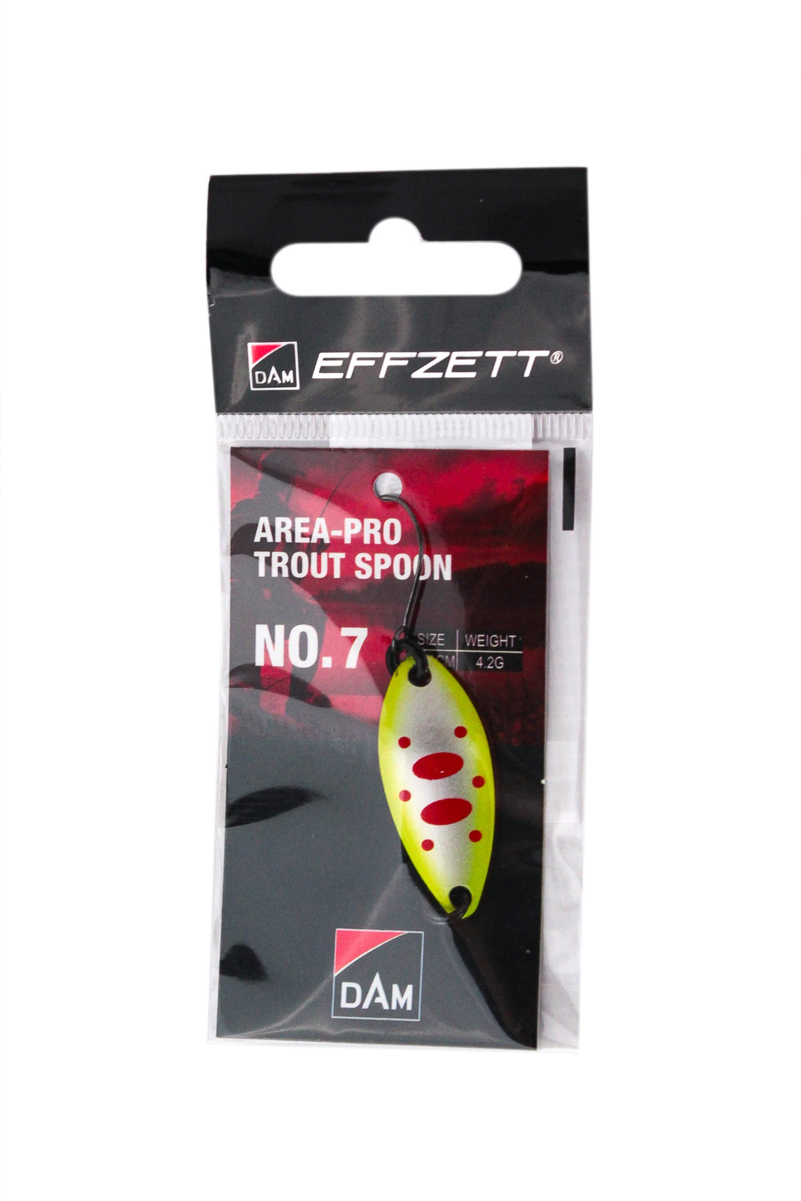 Блесна DAM Effzett Pro trout spoon №7 3,20см 4,2гр  chartreuse smolt UV - фото 1