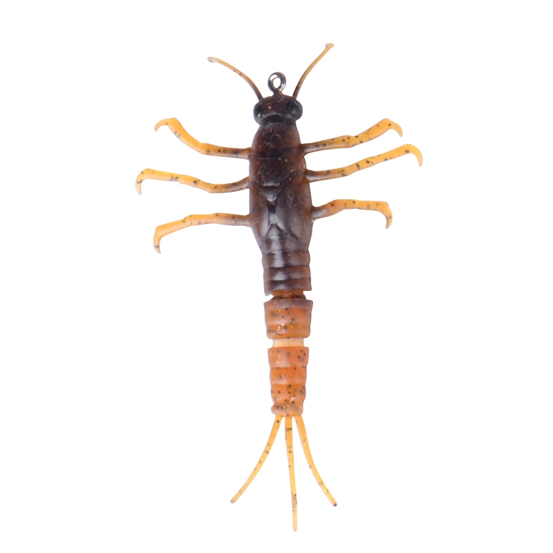 Приманка Savage Gear LB 3D PVC mayfly 50мм brown glitter 8шт - фото 1