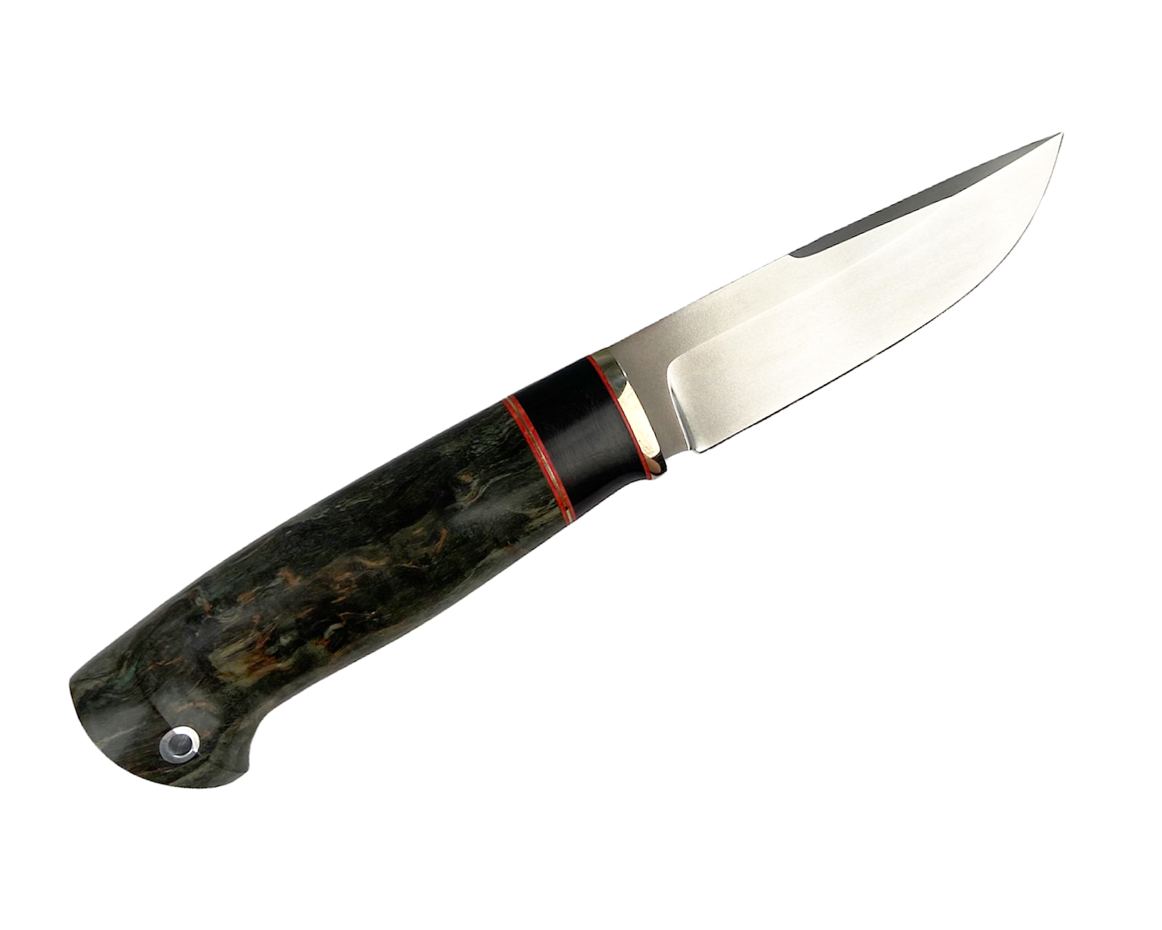 Нож ИП Семин Соболь сталь мельхиор М390 набор стаб.кар.березы - фото 1
