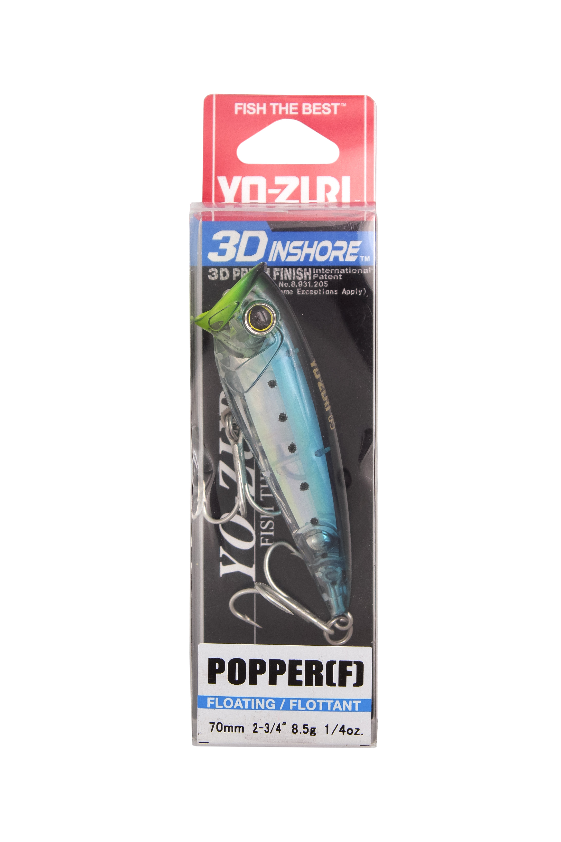 Воблер Yo-Zuri 3D Inshore popper F 70мм R1210 GHIW - фото 1