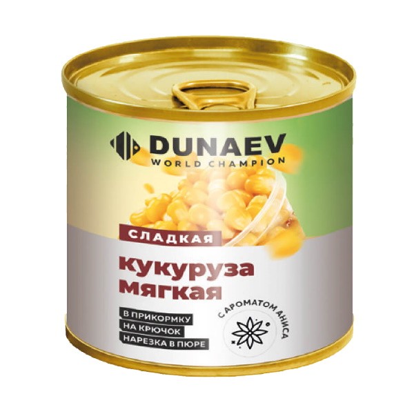 Прикормка Dunaev Кукуруза Мягкая металлобанка 400мл анис - фото 1