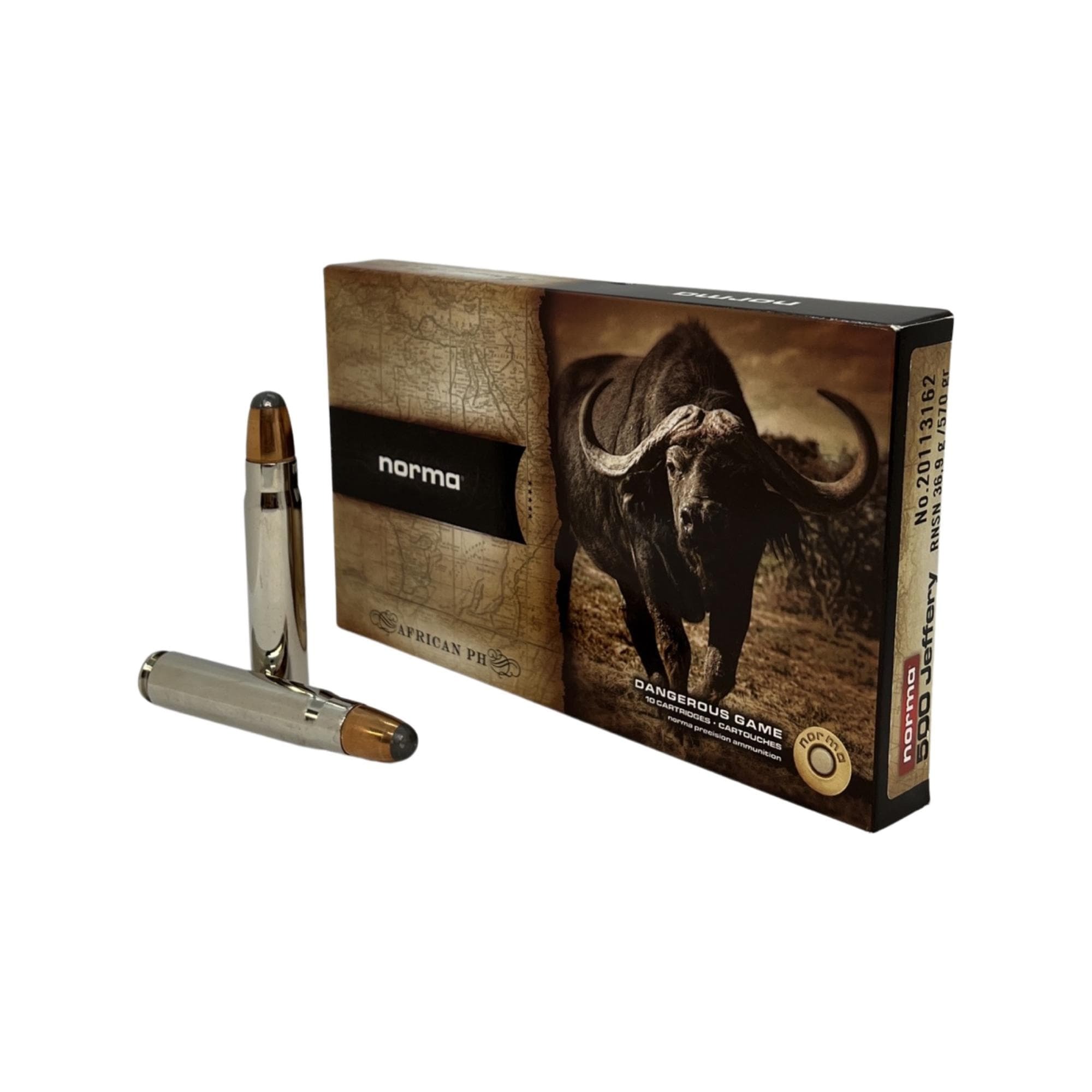 Патрон Norma 500 Jeffery African PH RNSN 36,9 гр - фото 1