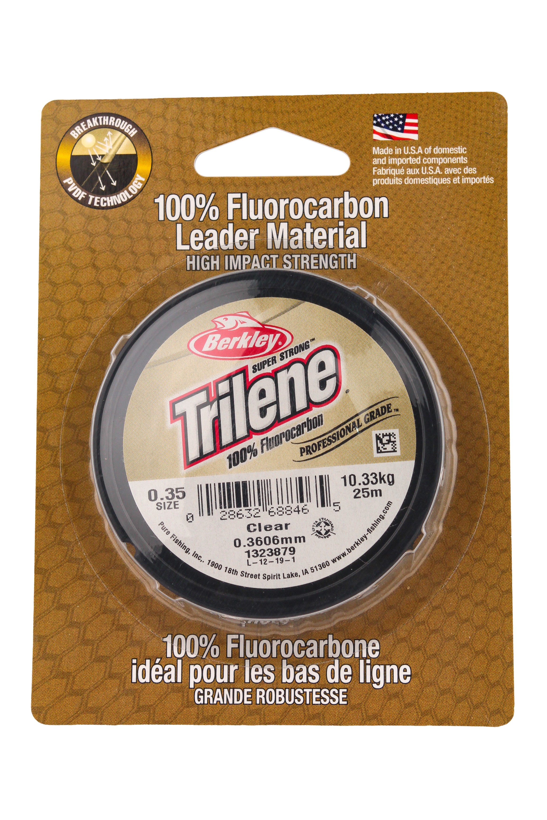 Леска Berkley Trilene Fluorocarbon clear 25m 0.35 - фото 1