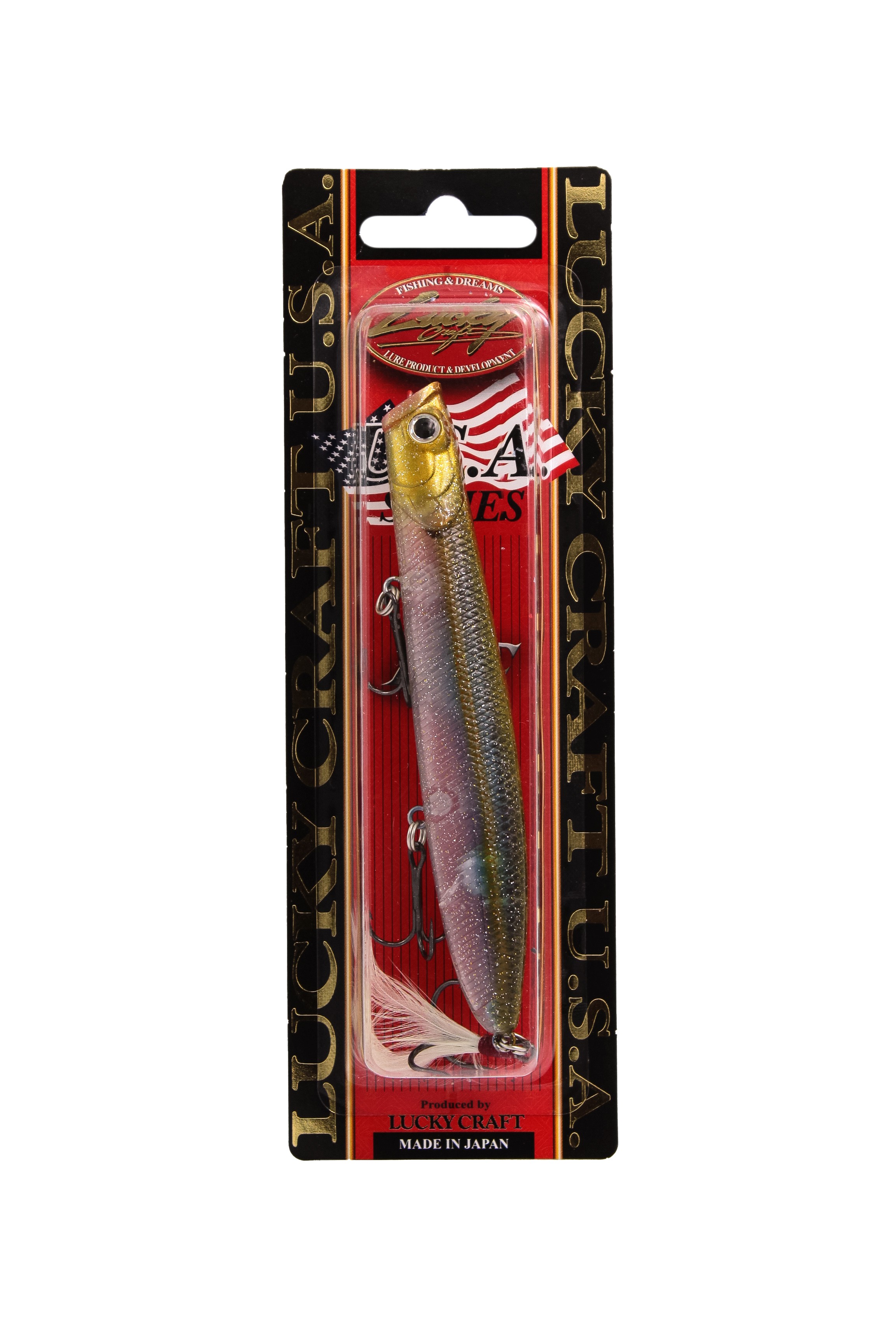 Воблер Lucky Craft Gunfish 117-179 Flake Flake Golden Sexy Minnow - фото 1