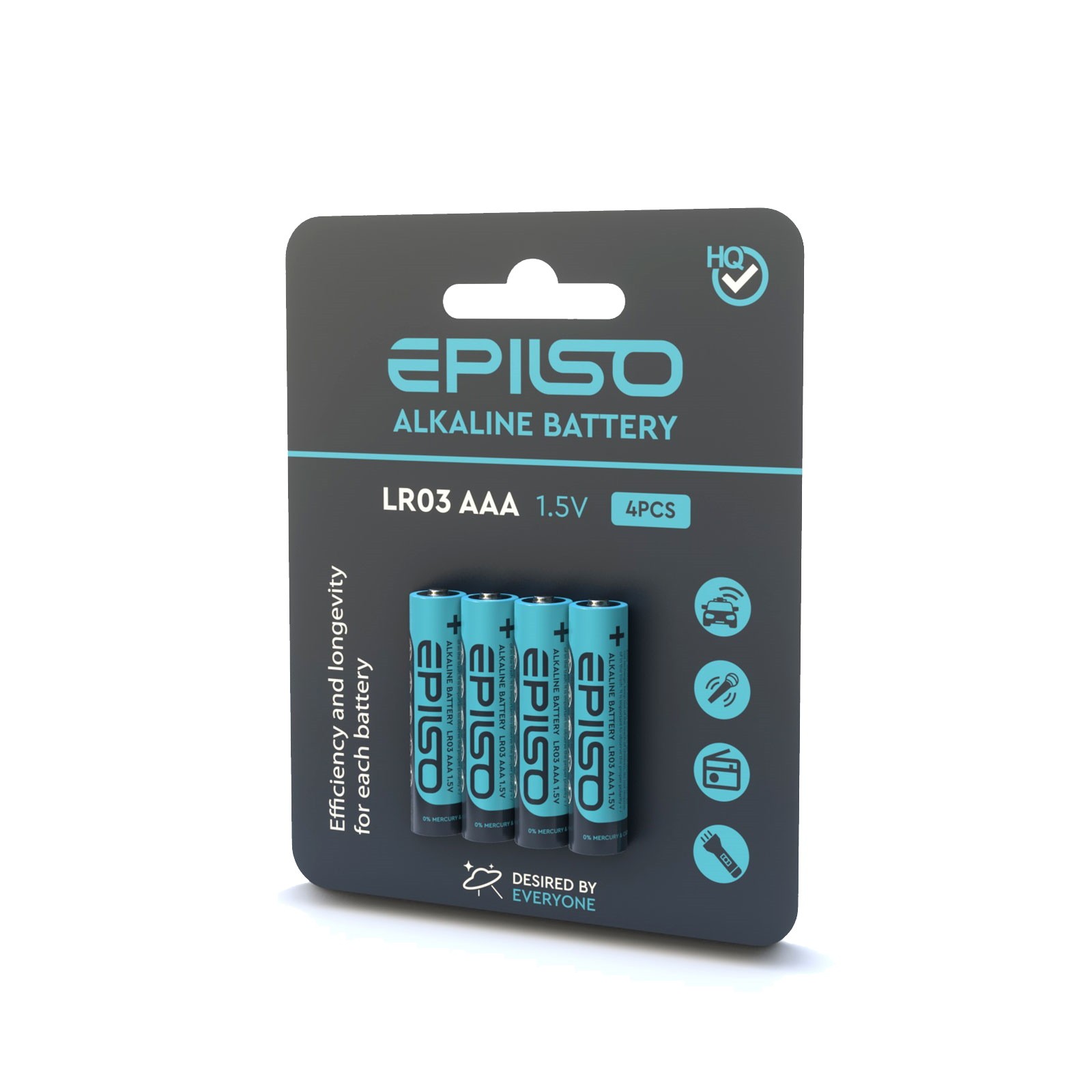 Элементы питания Epilso LR03/AAA 4 Blister Card 1,5V уп.4шт - фото 1