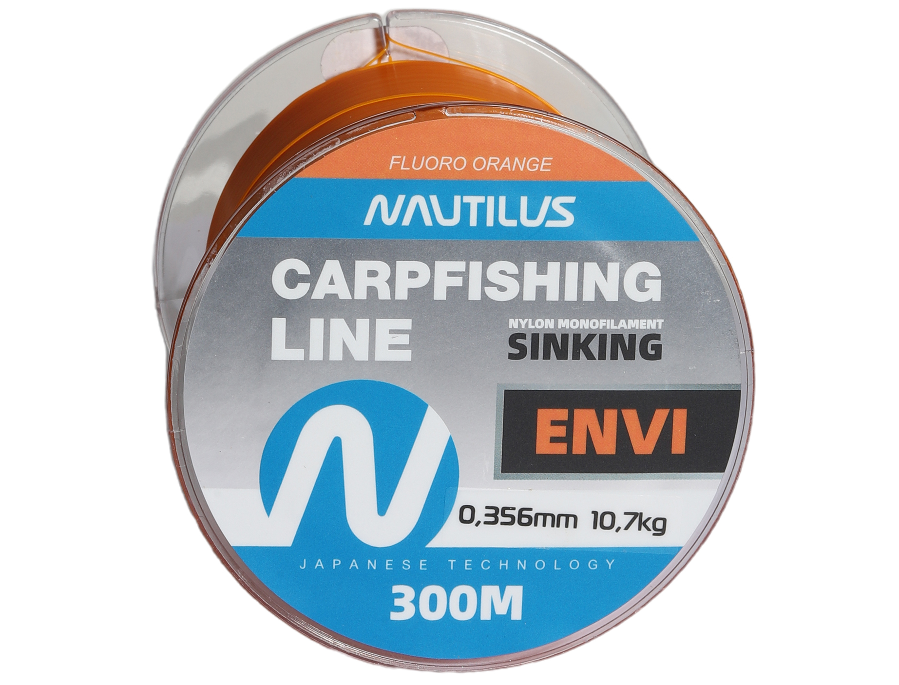 Леска Nautilus Envi Fluoro orange 300м 0,356мм 10,7кг  - фото 1