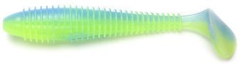 Приманка Keitech виброхвост Swing impact fat 3,8" Pal 03 Ice chartreuse - фото 1