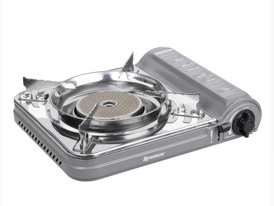 Плита Nisus газовая портат. в кейсе, горелка керамическая, ветрозащита - фото 1