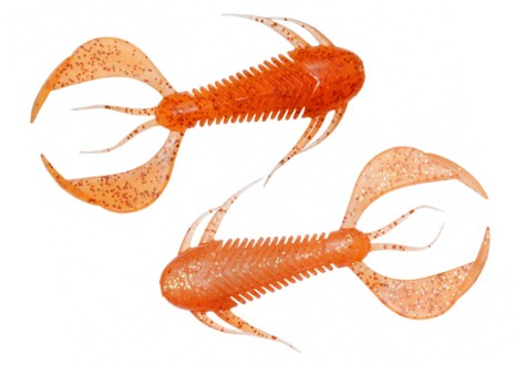 Приманка Megabass Rock Hog 3" clear orange/rainbow flake - фото 1