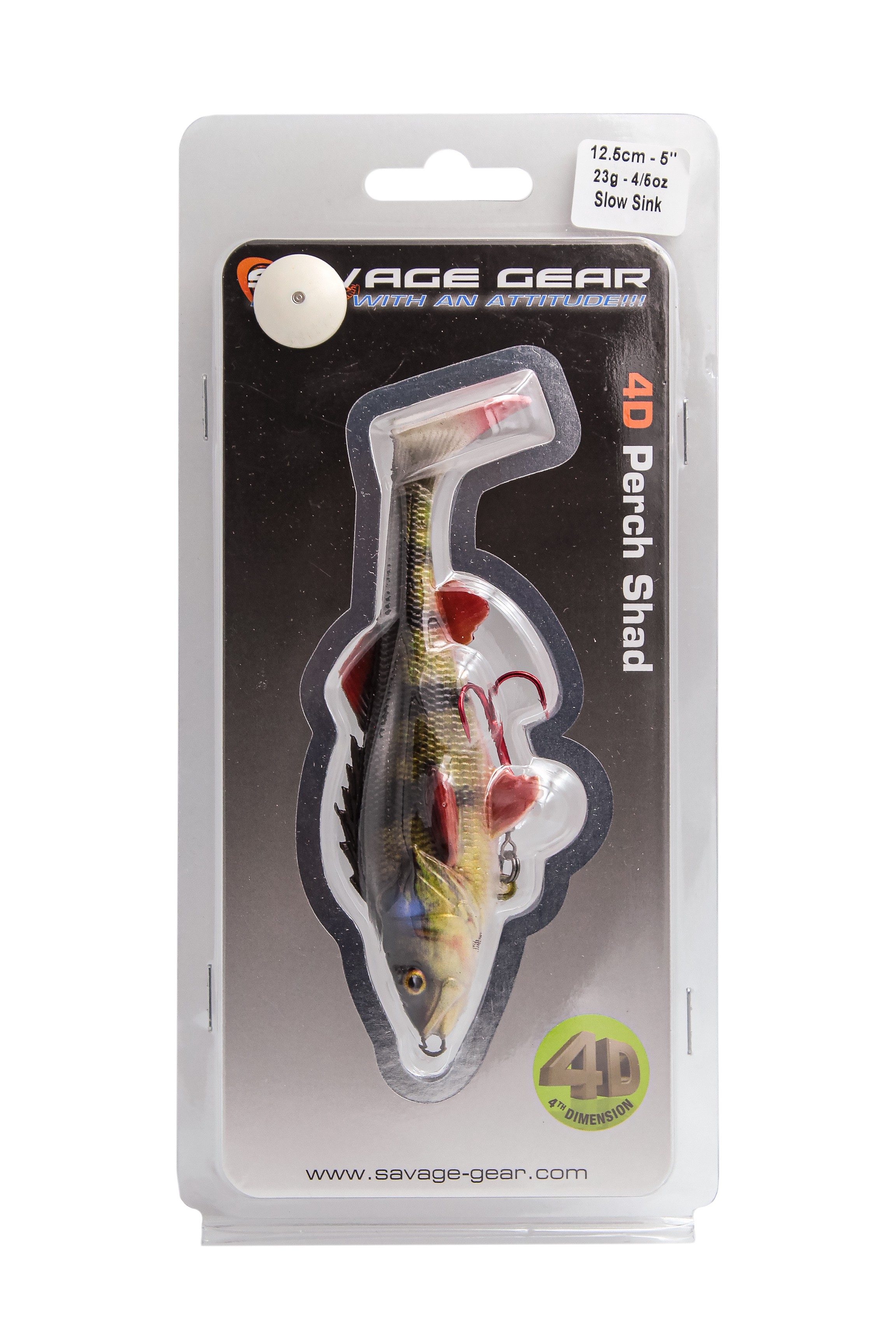 Приманка Savage Gear 4D Perch shad 12,5см 23гр SS 01 perch - фото 1