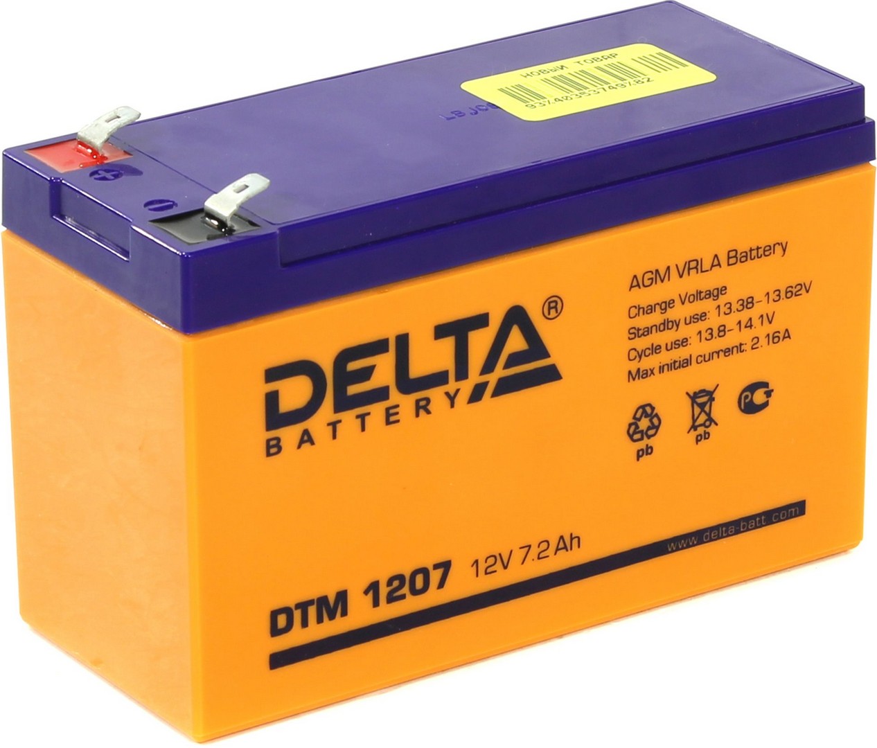 Аккумулятор Delta DTM 1207 12v 7Ач - фото 1