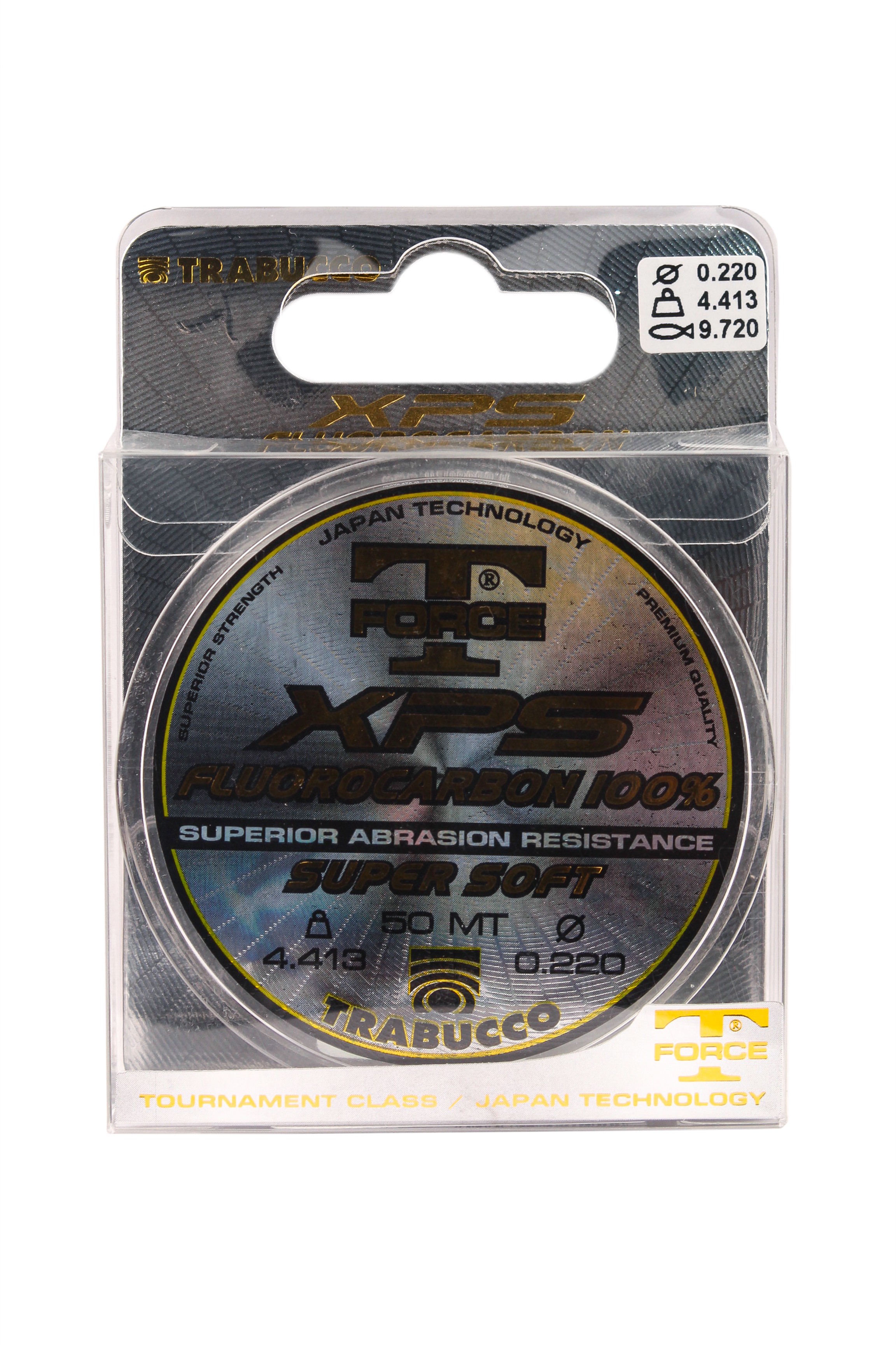 Леска Trabucco T-force fluorocarbon 50м 0,220мм - фото 1