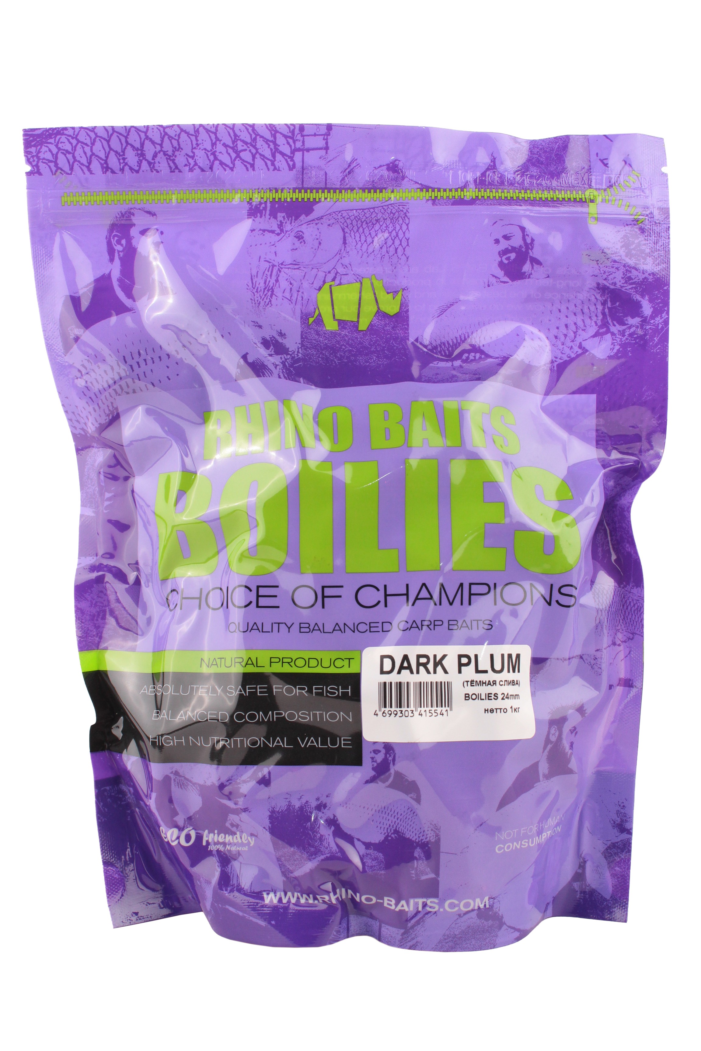 Бойлы Rhino Baits Dark Plum темная слива 24мм 1кг - фото 1