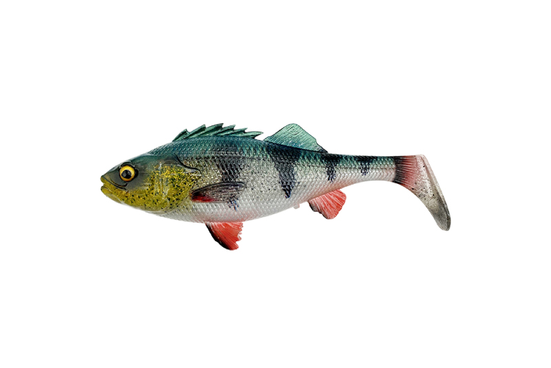 Приманка Savage Gear 4D Perch Shad 17.5см 68гр Green Silver Bulk 1/9 - фото 1