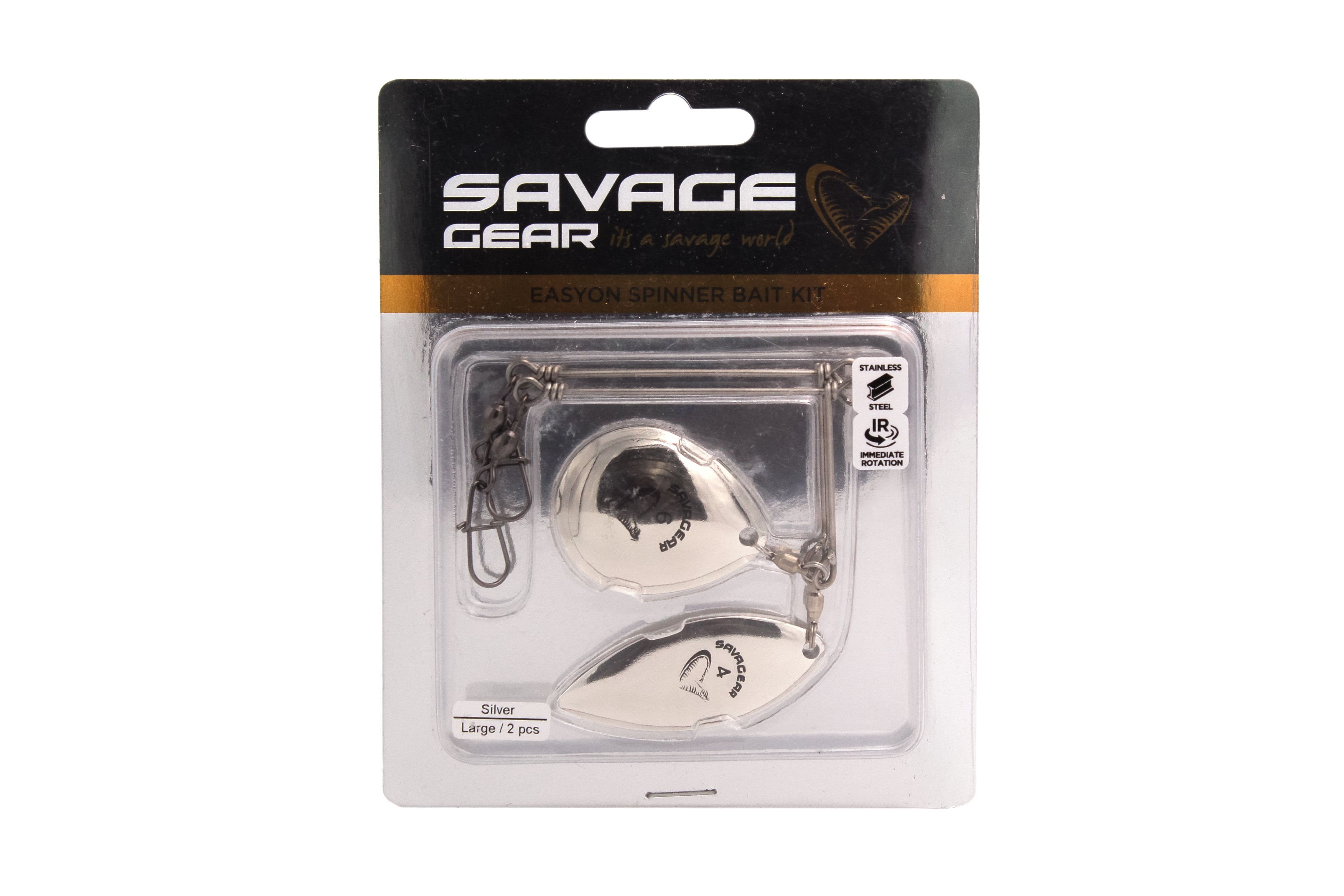 Тейл-спиннер Savage Gear Easyon Spinner Bait Kit L Silver уп.2шт - фото 1