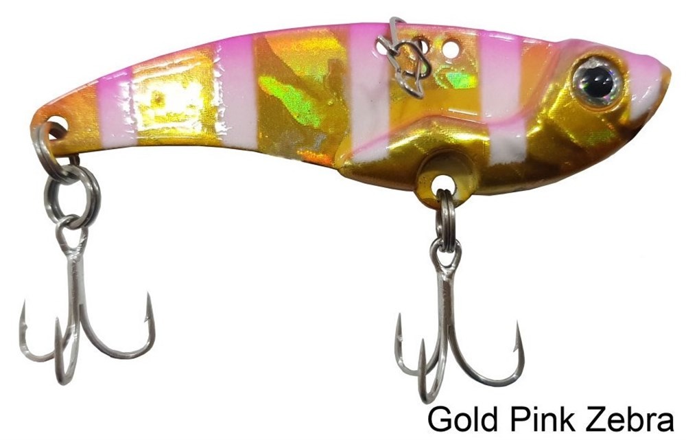 Блесна Цикада Savage Gear 3D Minnow Vib blade 4гр 3,5см Gold Pink Zebra - фото 1