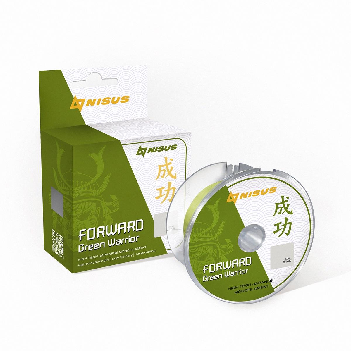 МП Леска FORWARD Green Warrior 0,496mm/150m Nylon (N-FGW-0496-150) Nisus (0) - фото 1
