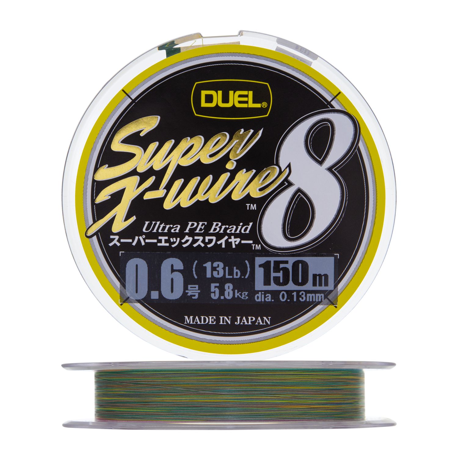 Шнур Yo-Zuri Duel PE Super X-Wire 8 150м 5Color-Yellow Marking 0,6 0,13мм 5,4кг - фото 1