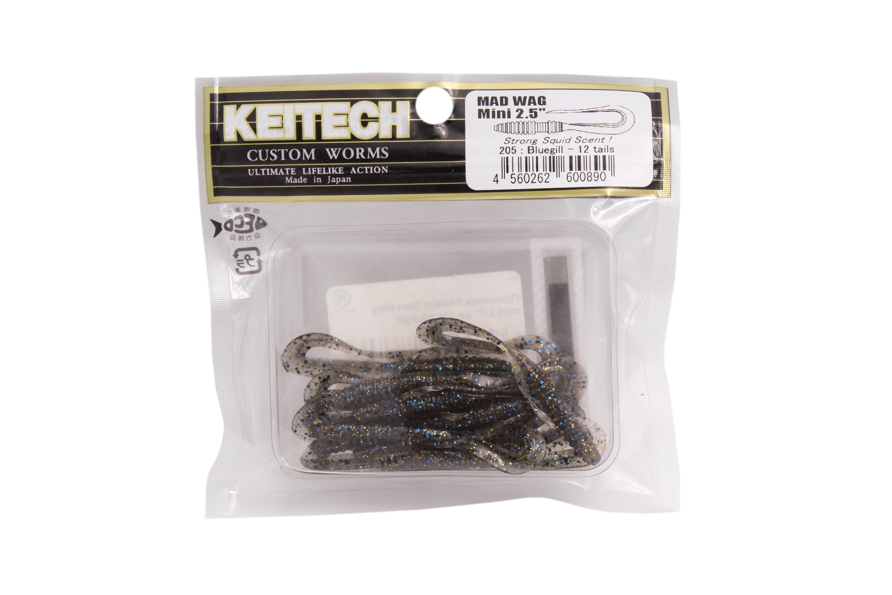 Приманка Keitech Mad Wag mini 2,5" цв.205 bluegill - фото 1