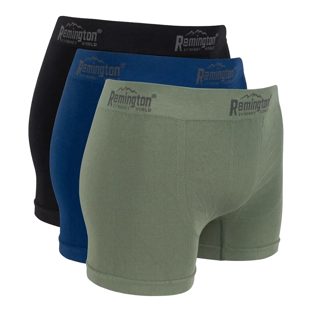 Трусы Remington боксеры мужские уп. 3 шт черный синий зеленый - фото 1