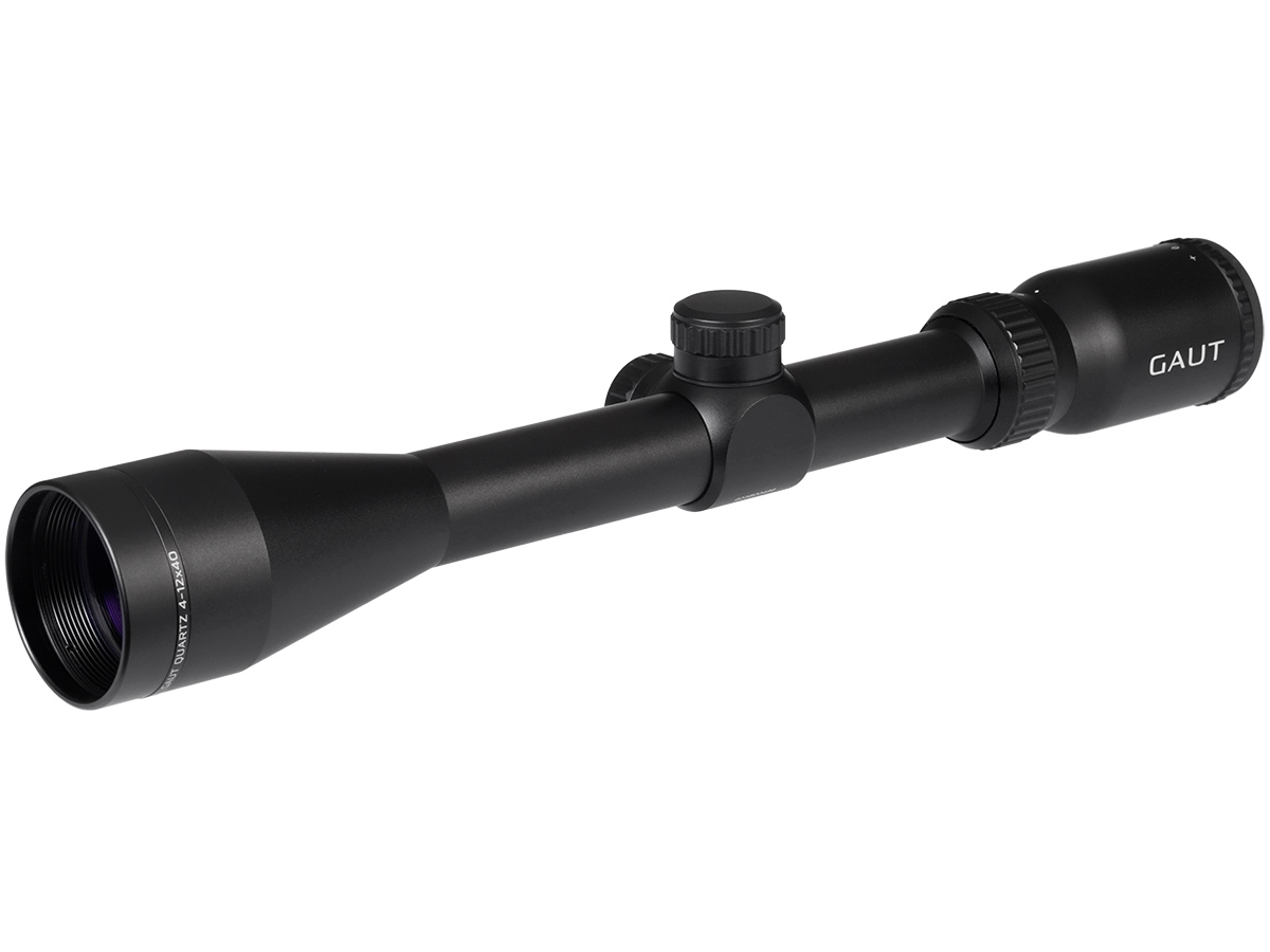 Прицел Gaut Quartz 4-12x40 3 Mil-Dot нить без подсветки 25,4мм 1/4 МОА - фото 1