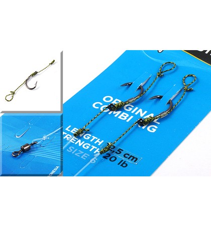 Оснастка волосяная Nautilus Original combi rig 12.5см 20lb №6 - фото 1