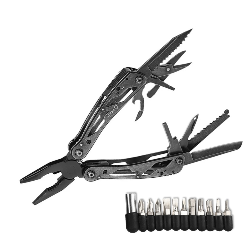 Мультитул Ganzo G202BS 21 в 1 черный с обработкой Blackwash - фото 1