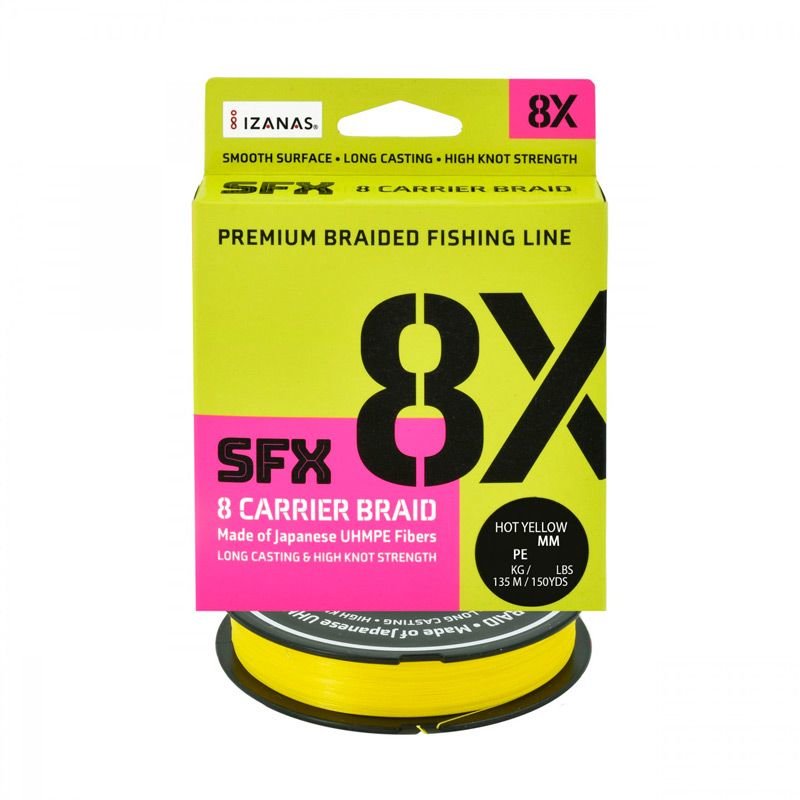 Шнур Sufix SFX 8X желтый 135м 0,235мм 20кг PE 2 - фото 1