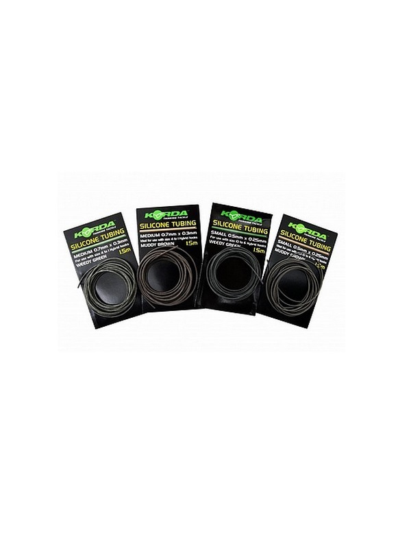 Трубка Korda Silicone силиконовая tube green 0,75мм 1,5м - фото 1