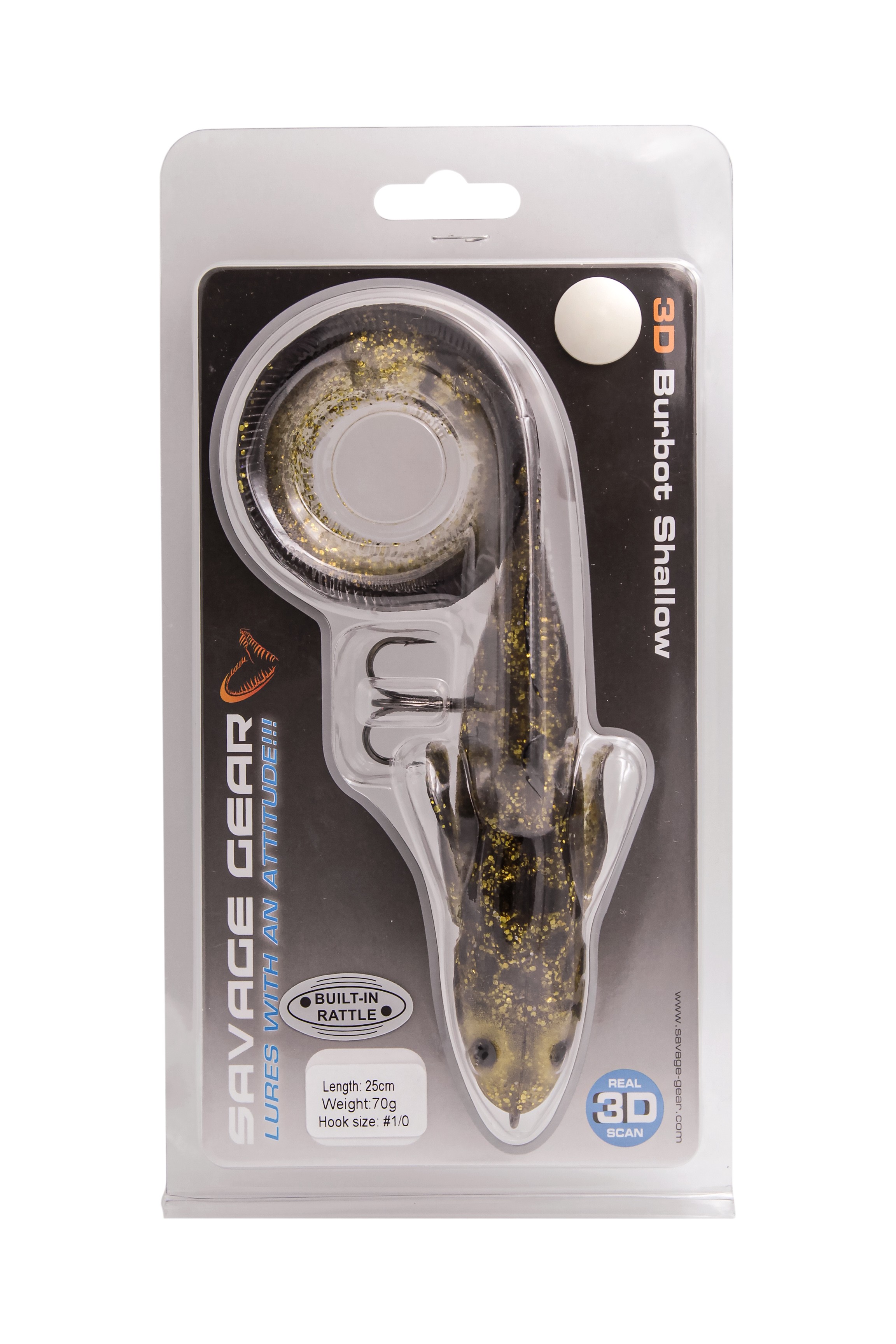 Приманка Savage Gear 3D Burbot gold burbot UV 25см 70гр SS - фото 1