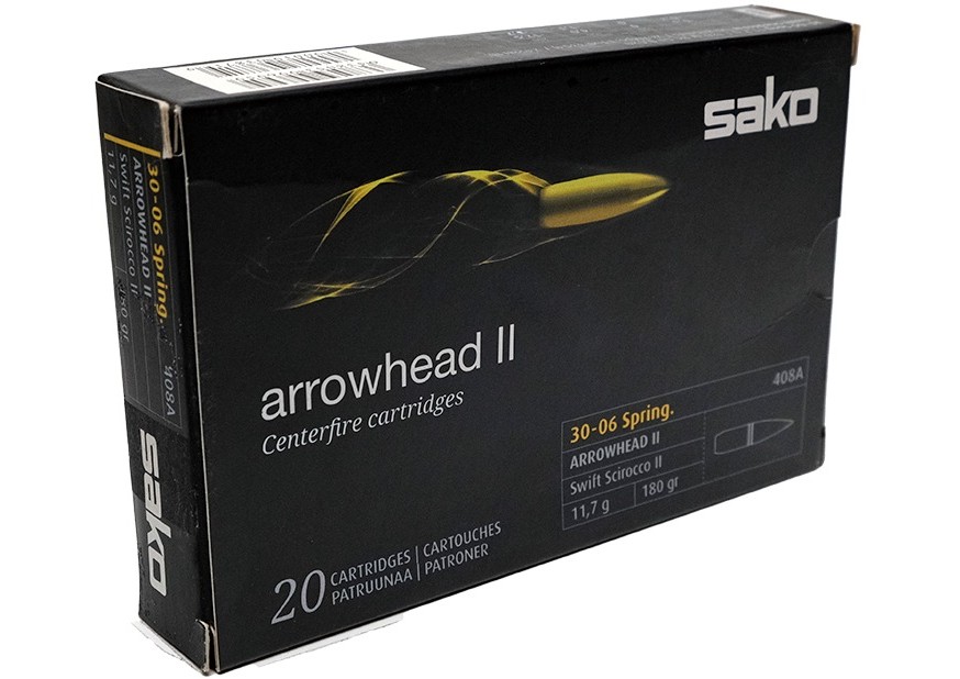 МП Патроны Sako, кал. .30-06 Spr. Arrowhead II Swift Scirocco II (180/11,7 гр. - фото 1