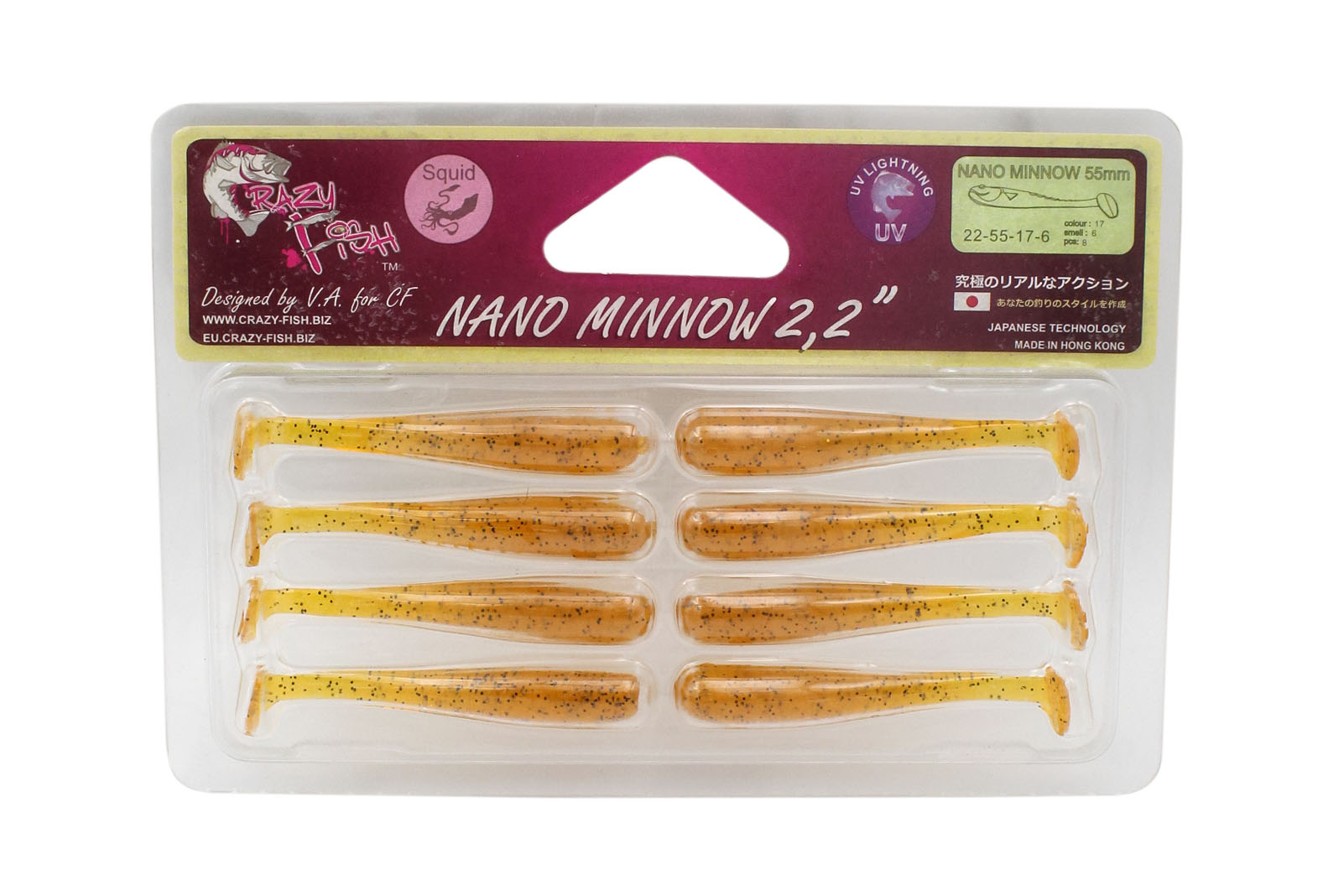 Приманка Crazy Fish Nano Minnow 2,2" 22-55-17-6 - фото 1